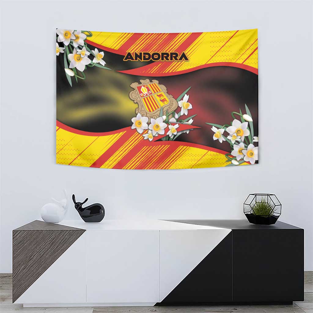 Andorra Tapestry The Grandalla Flowers With Symbol - Wonder Print Shop
