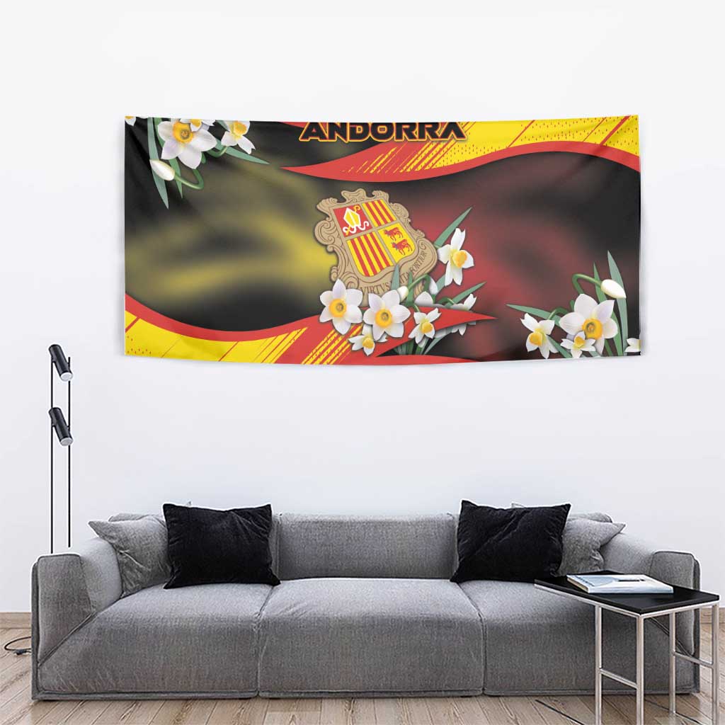 Andorra Tapestry The Grandalla Flowers With Symbol - Wonder Print Shop
