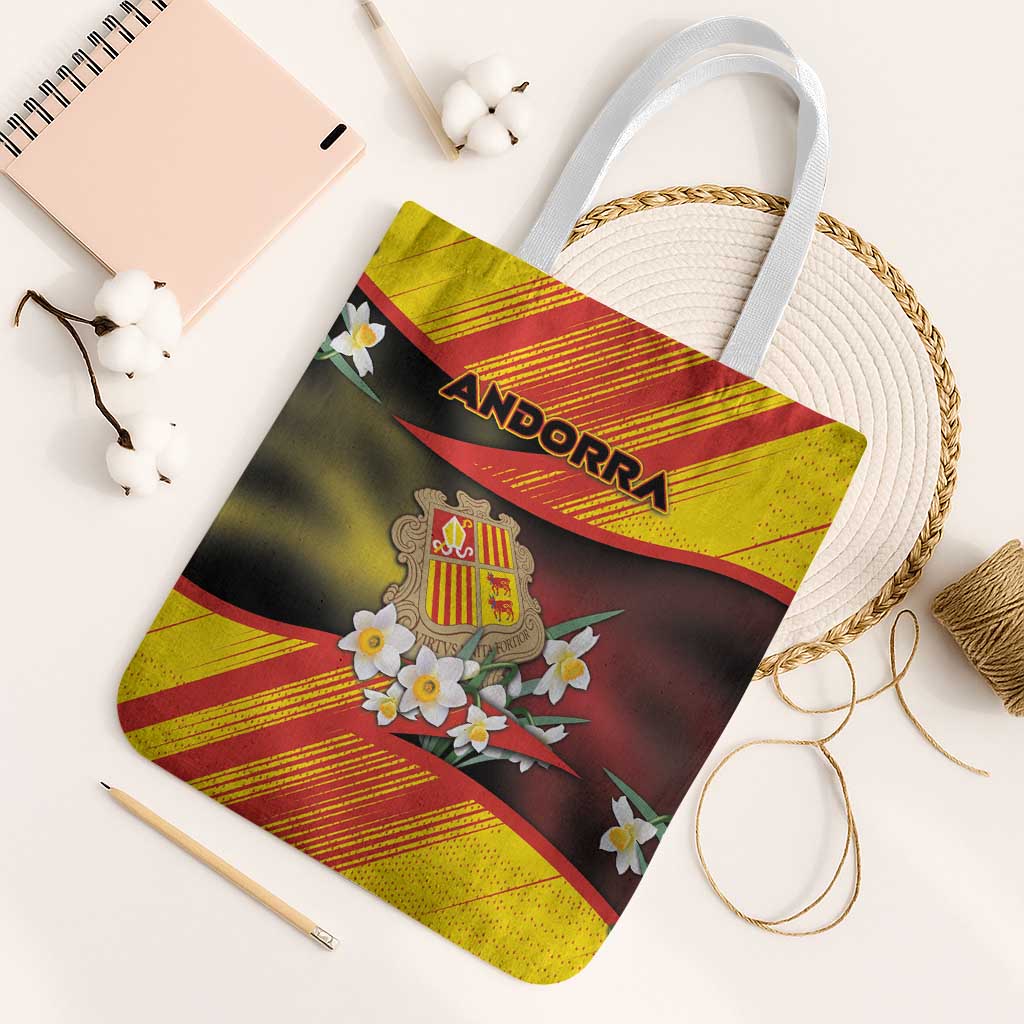 Andorra Tote Bag The Grandalla Flowers With Symbol - Wonder Print Shop