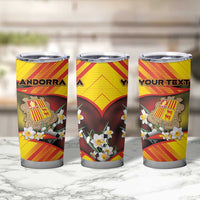 Personalized Andorra Tumbler Cup The Grandalla Flowers With Symbol - Wonder Print Shop