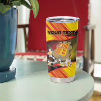 Personalized Andorra Tumbler Cup The Grandalla Flowers With Symbol - Wonder Print Shop