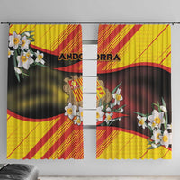Andorra Window Curtain The Grandalla Flowers With Symbol - Wonder Print Shop