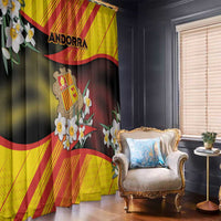 Andorra Window Curtain The Grandalla Flowers With Symbol - Wonder Print Shop