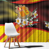 Andorra Window Curtain The Grandalla Flowers With Symbol - Wonder Print Shop