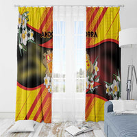 Andorra Window Curtain The Grandalla Flowers With Symbol - Wonder Print Shop