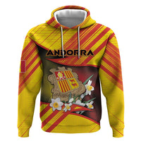Personalized Andorra Zip Hoodie The Grandalla Flowers With Symbol - Wonder Print Shop