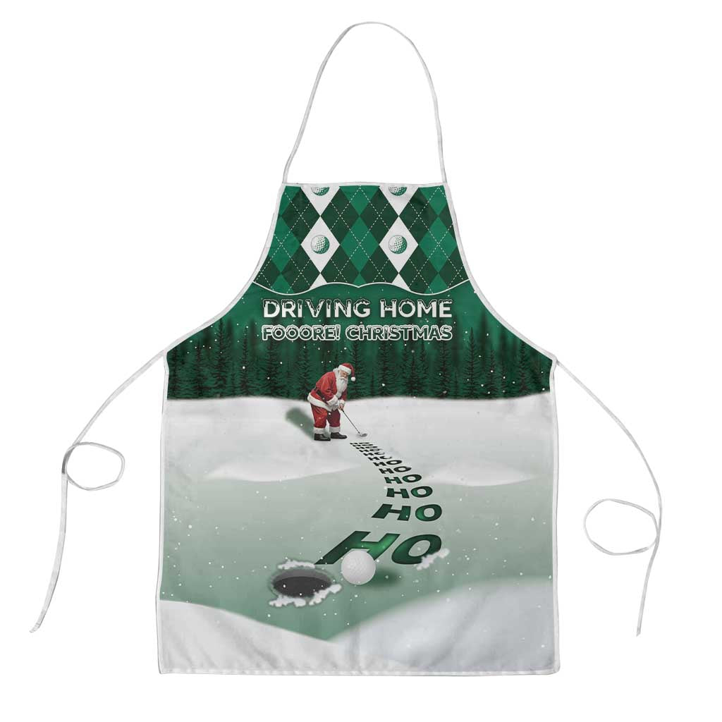 Golf Christmas Apron Driving Home Fooore Xmas - Wonder Print Shop