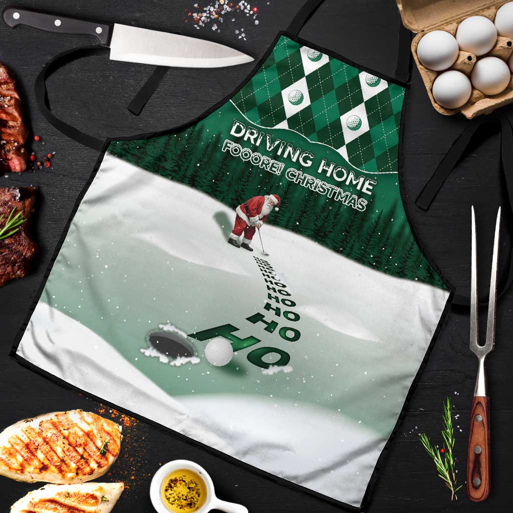 Golf Christmas Apron Driving Home Fooore Xmas - Wonder Print Shop