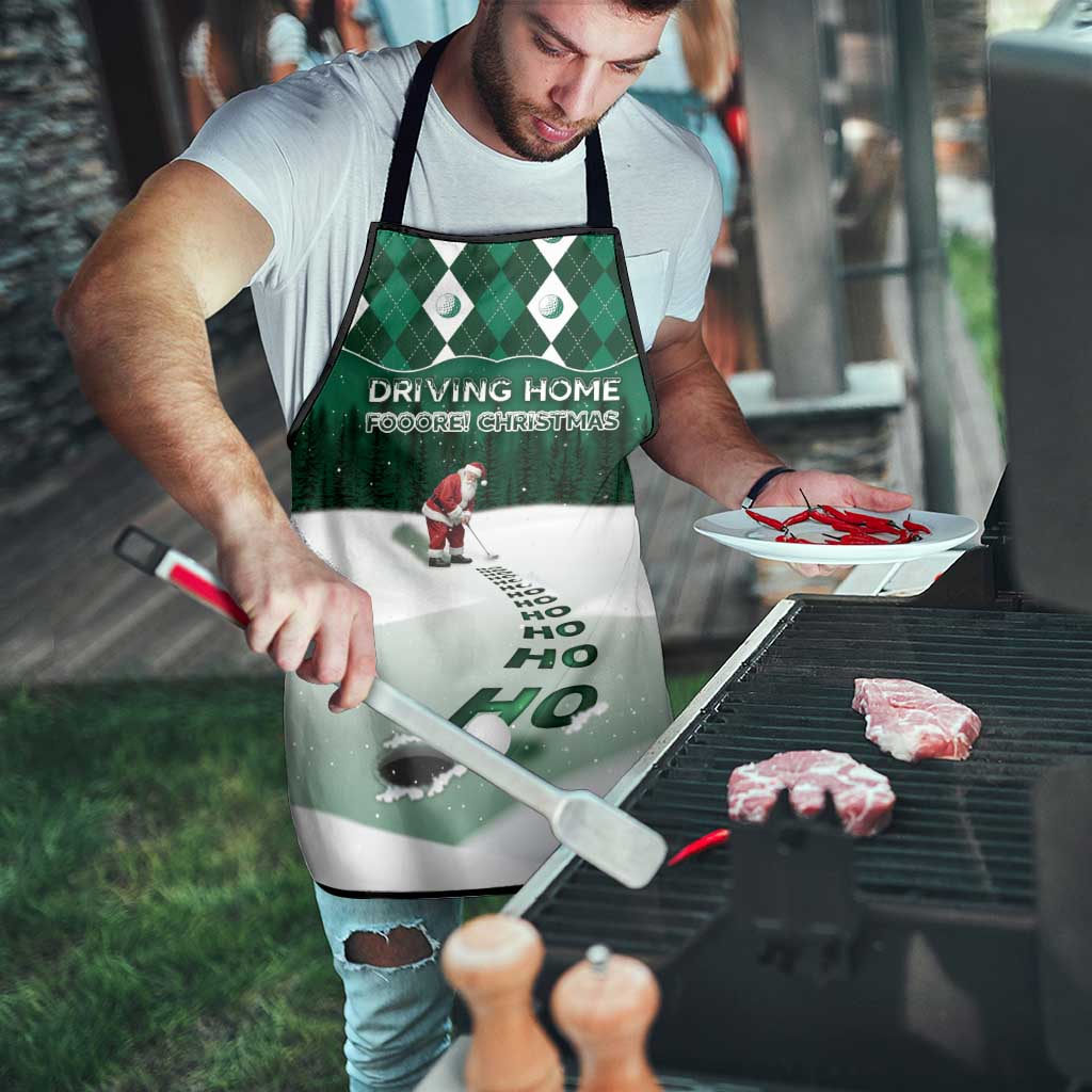 Golf Christmas Apron Driving Home Fooore Xmas - Wonder Print Shop