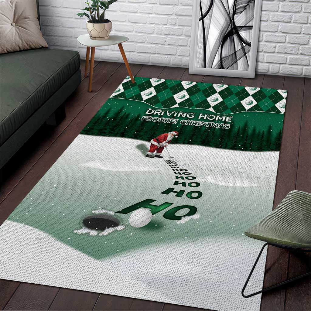 Golf Christmas Area Rug Driving Home Fooore Xmas - Wonder Print Shop