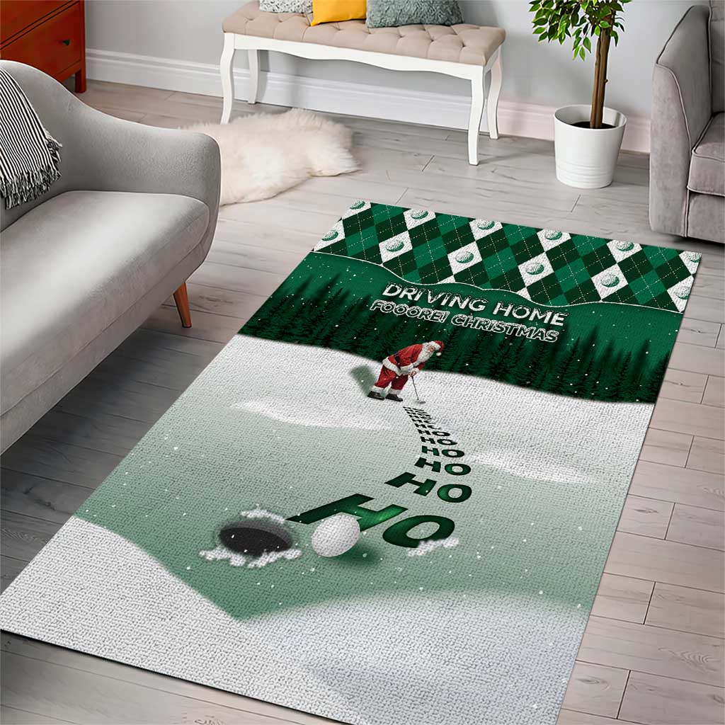 Golf Christmas Area Rug Driving Home Fooore Xmas - Wonder Print Shop