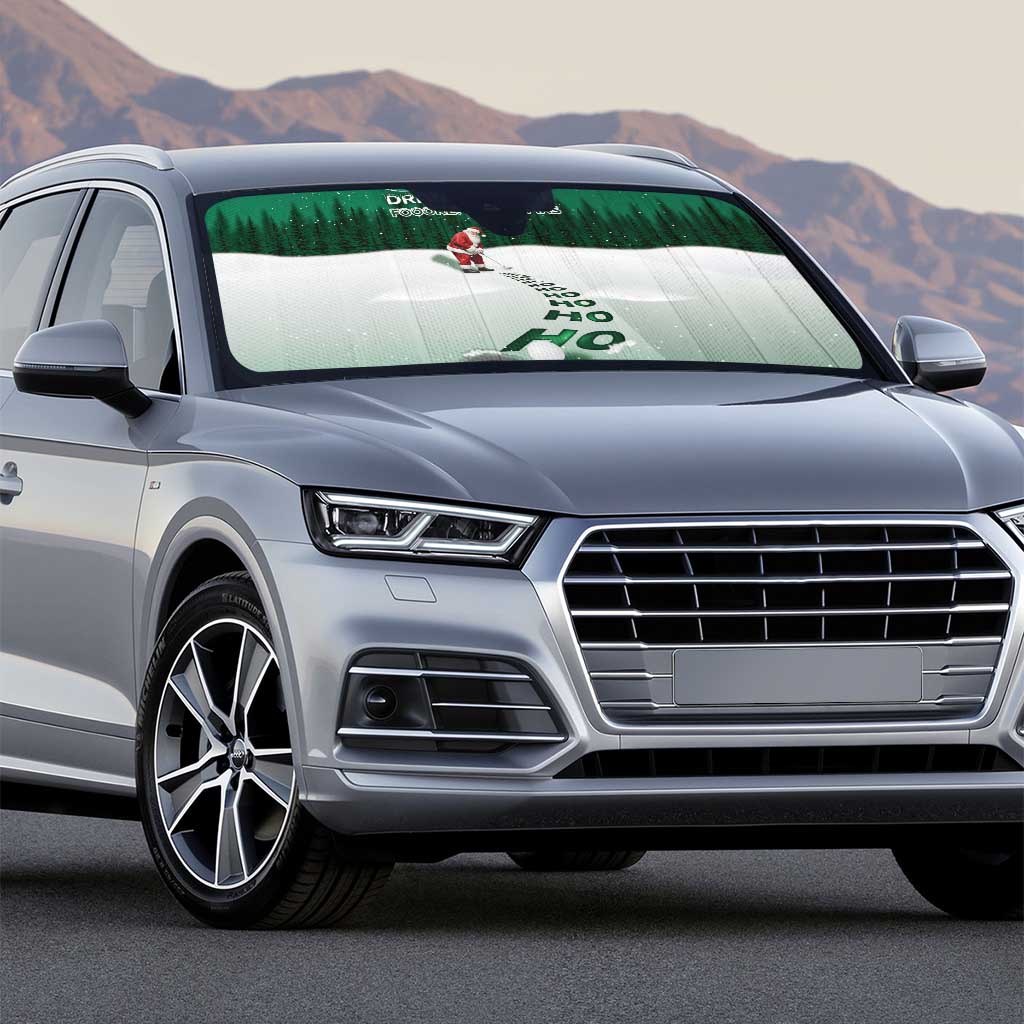 Golf Christmas Auto Sun Shade Driving Home Fooore Xmas - Wonder Print Shop