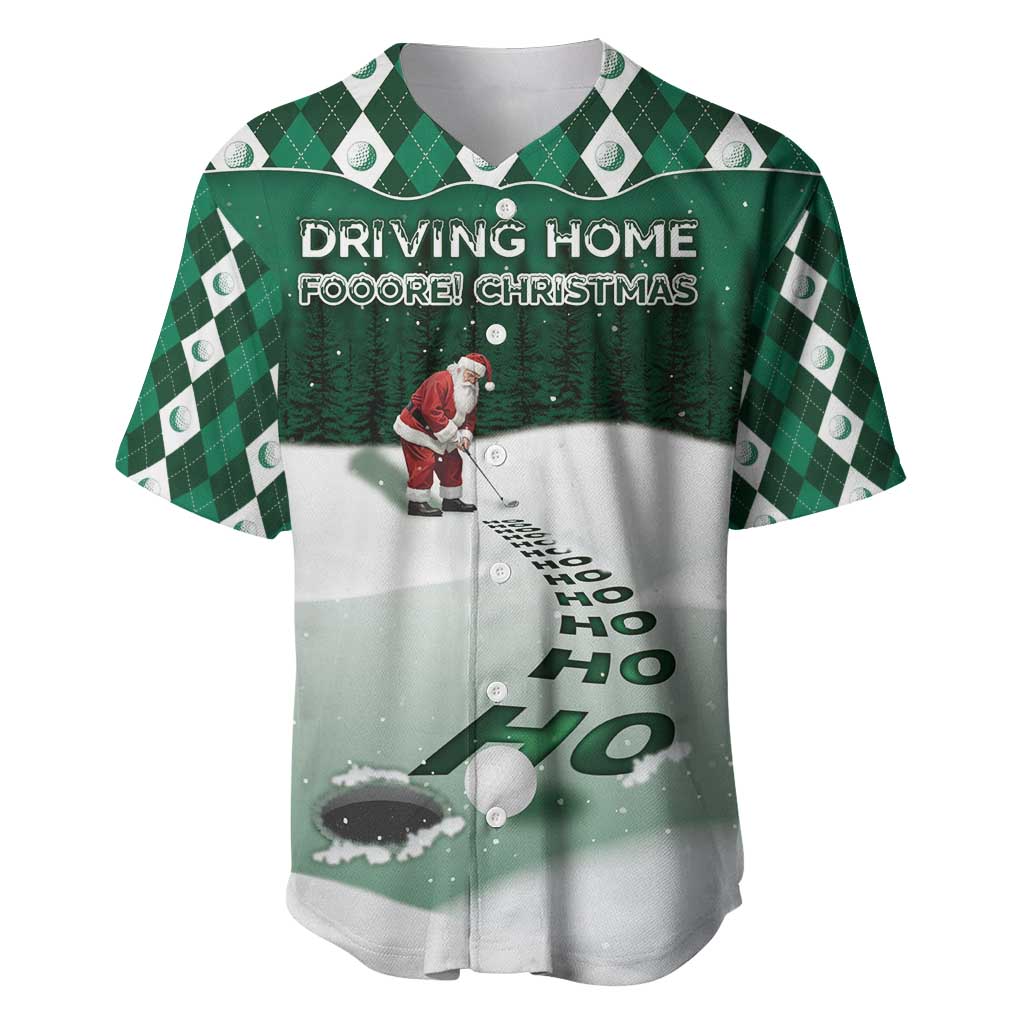 Golf Christmas Baseball Jersey Driving Home Fooore Xmas - Wonder Print Shop