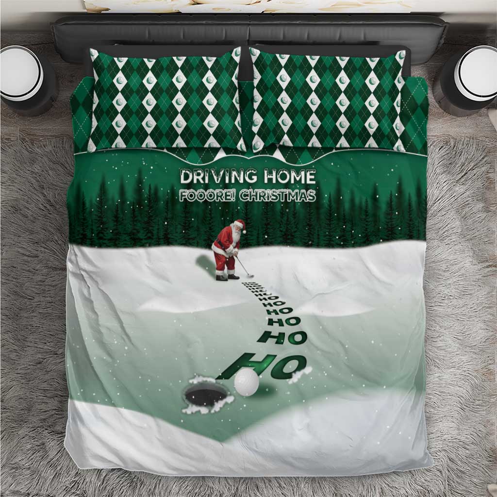 Golf Christmas Bedding Set Driving Home Fooore Xmas - Wonder Print Shop