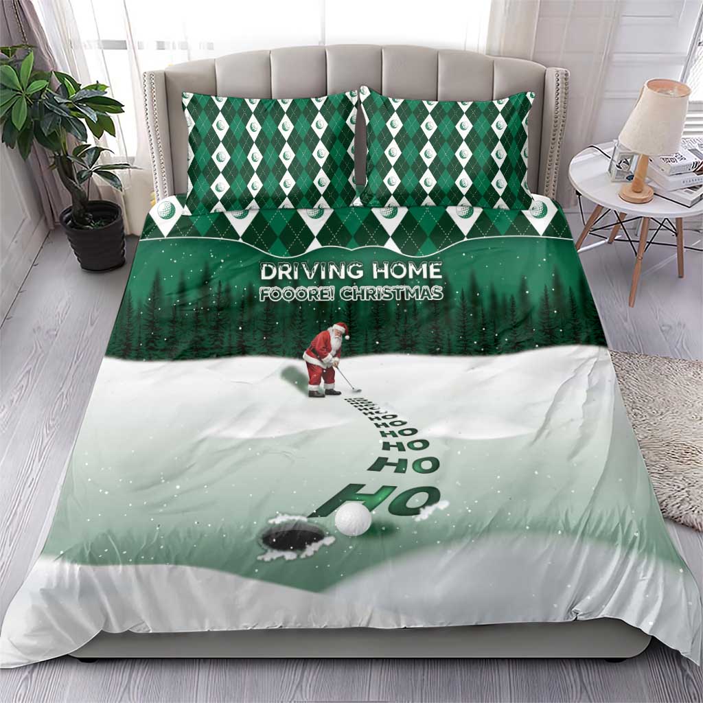 Golf Christmas Bedding Set Driving Home Fooore Xmas - Wonder Print Shop