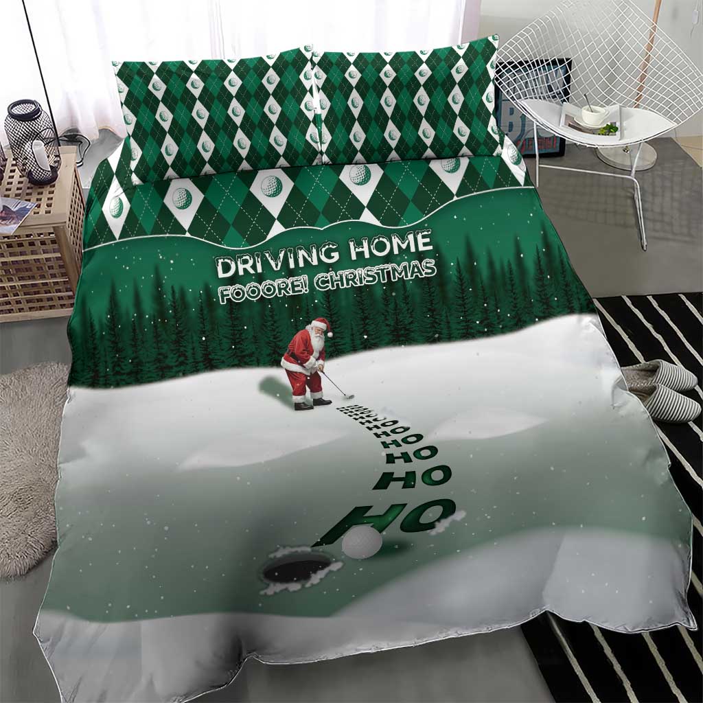 Golf Christmas Bedding Set Driving Home Fooore Xmas - Wonder Print Shop