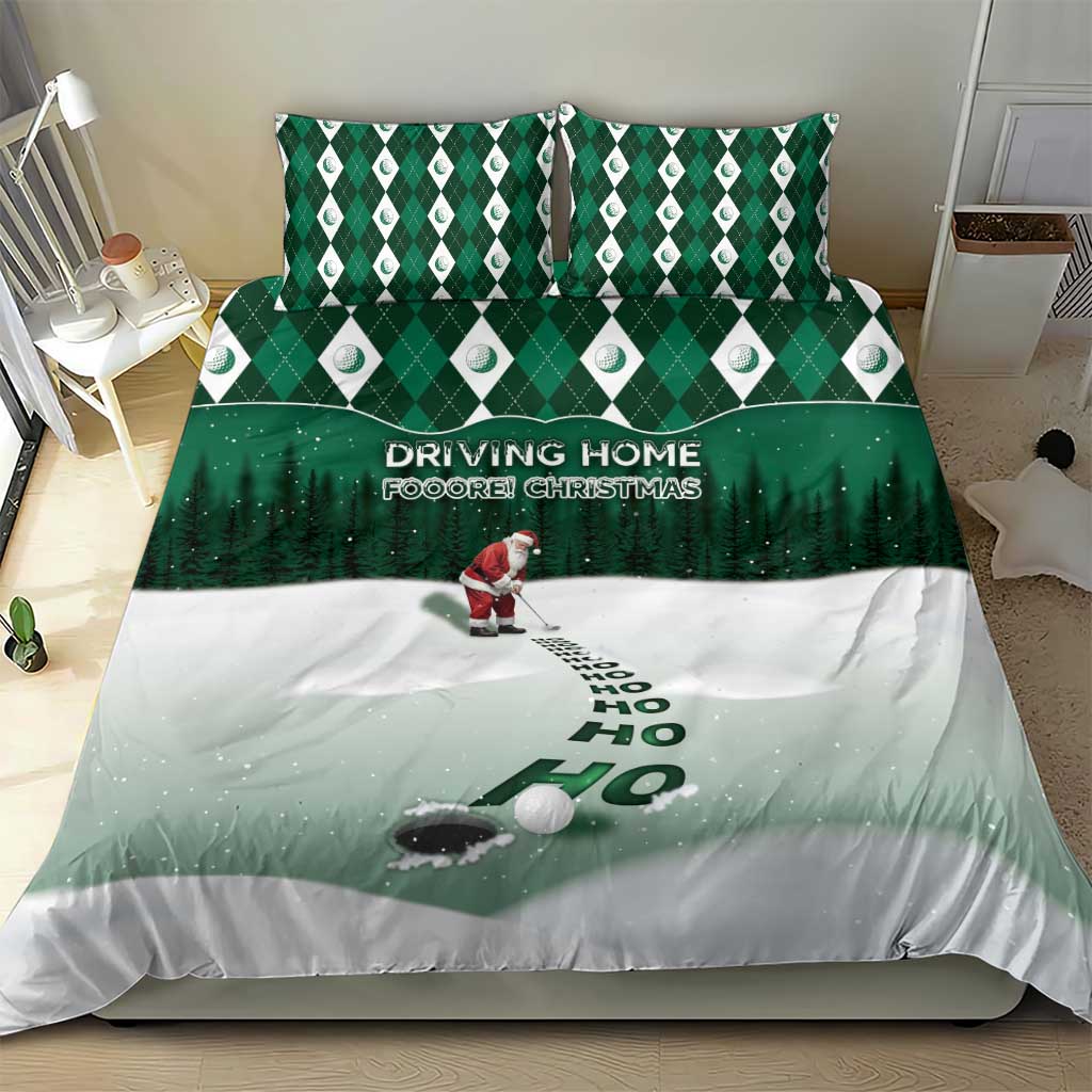 Golf Christmas Bedding Set Driving Home Fooore Xmas - Wonder Print Shop