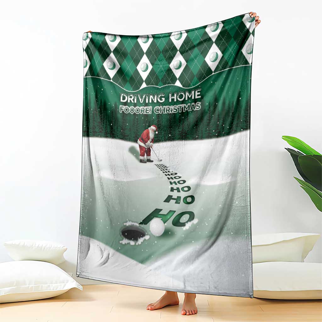 Golf Christmas Blanket Driving Home Fooore Xmas - Wonder Print Shop