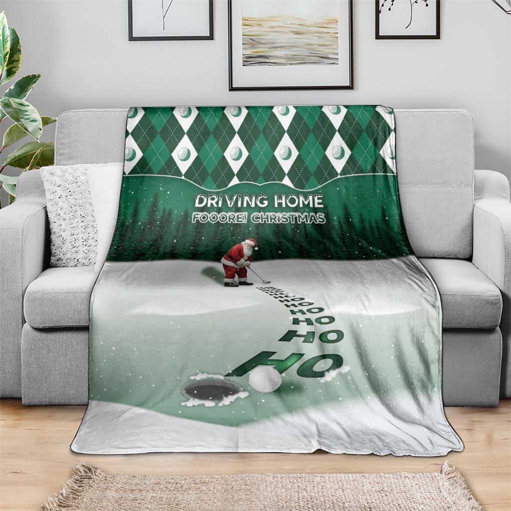 Golf Christmas Blanket Driving Home Fooore Xmas - Wonder Print Shop