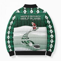 Golf Christmas Bomber Puffer Jacket Driving Home Fooore Xmas - Wonder Print Shop