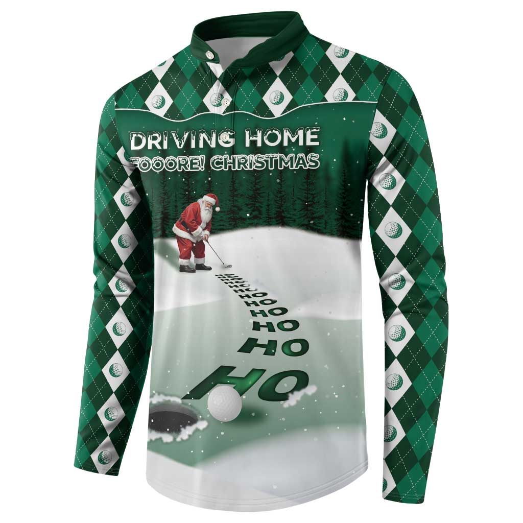 Golf Christmas Button Sweatshirt Driving Home Fooore Xmas - Wonder Print Shop