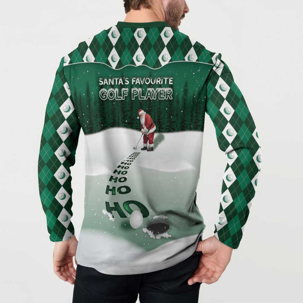 Golf Christmas Button Sweatshirt Driving Home Fooore Xmas - Wonder Print Shop