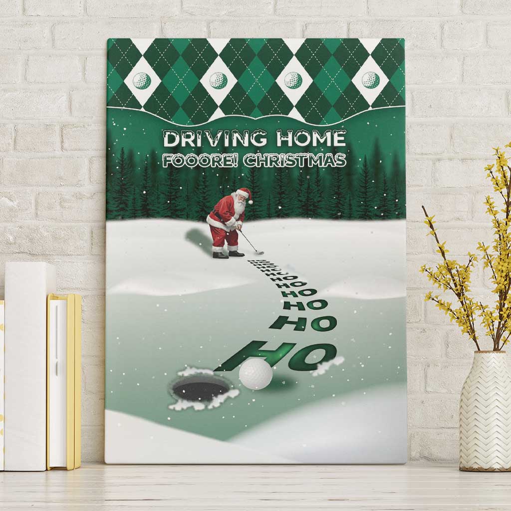 Golf Christmas Canvas Wall Art Driving Home Fooore Xmas - Wonder Print Shop