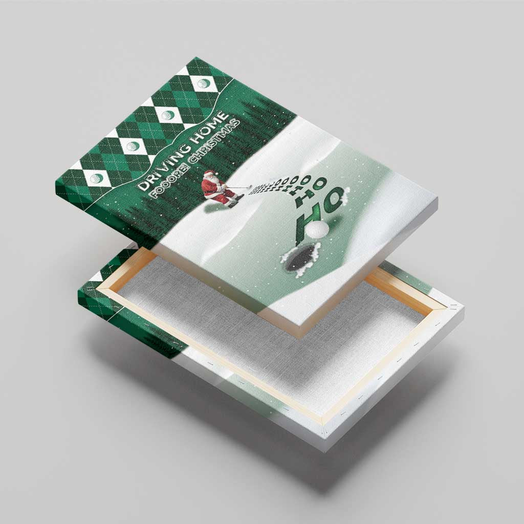 Golf Christmas Canvas Wall Art Driving Home Fooore Xmas - Wonder Print Shop