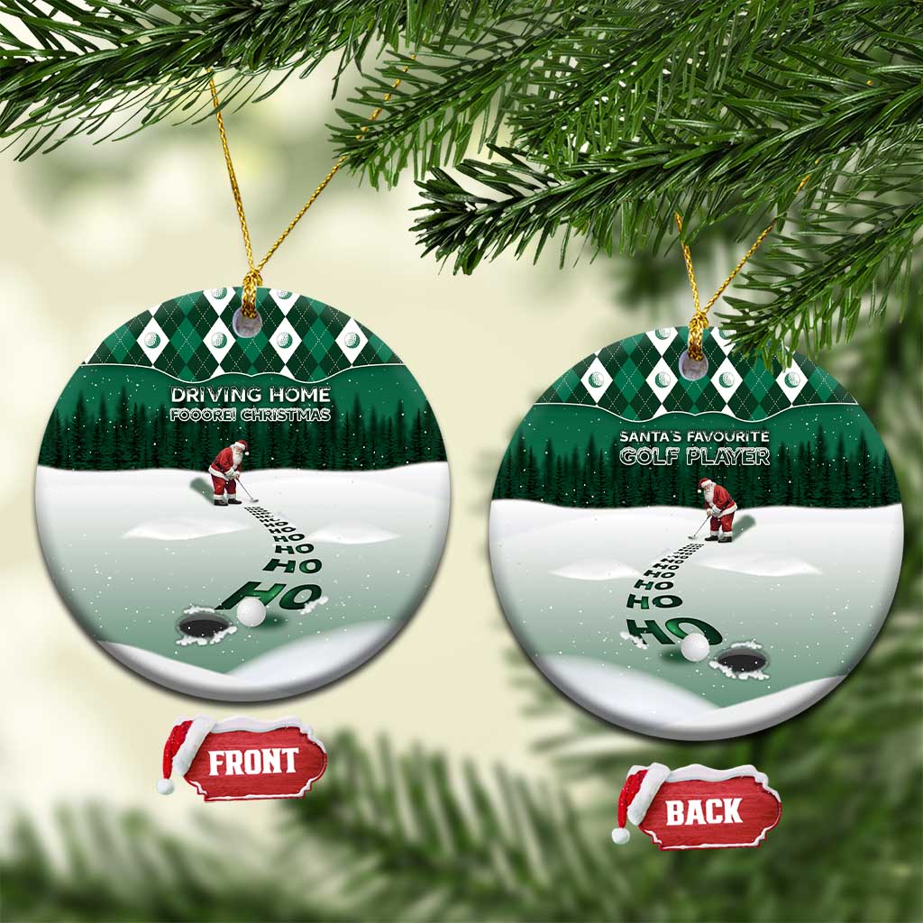 Golf Christmas Ceramic Ornament Driving Home Fooore Xmas - Wonder Print Shop
