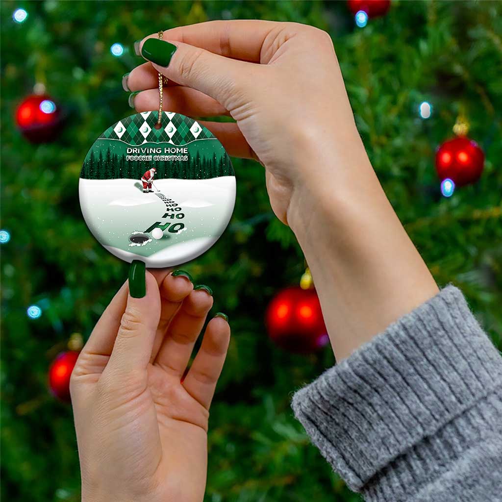 Golf Christmas Ceramic Ornament Driving Home Fooore Xmas - Wonder Print Shop