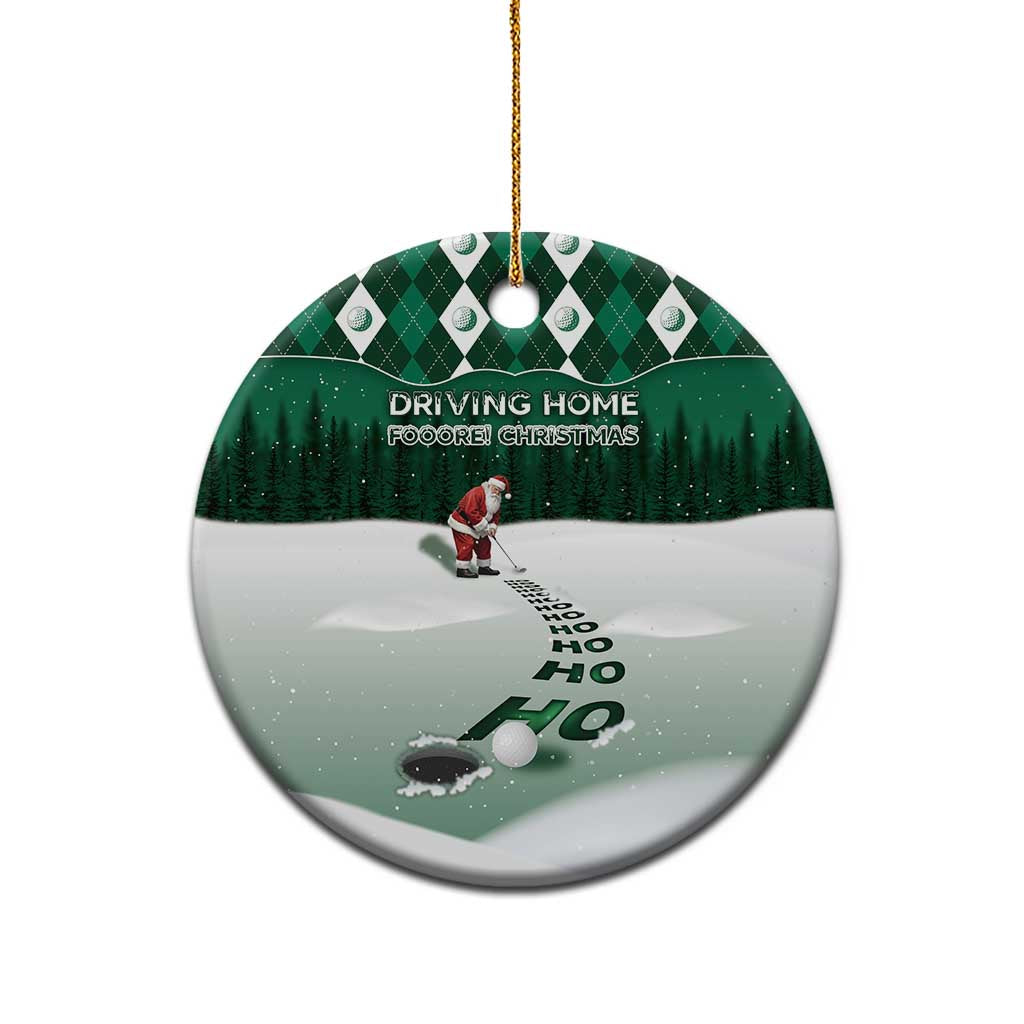 Golf Christmas Ceramic Ornament Driving Home Fooore Xmas - Wonder Print Shop