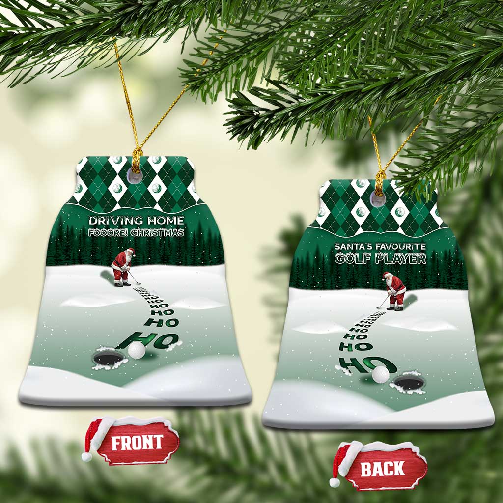 Golf Christmas Ceramic Ornament Driving Home Fooore Xmas - Wonder Print Shop