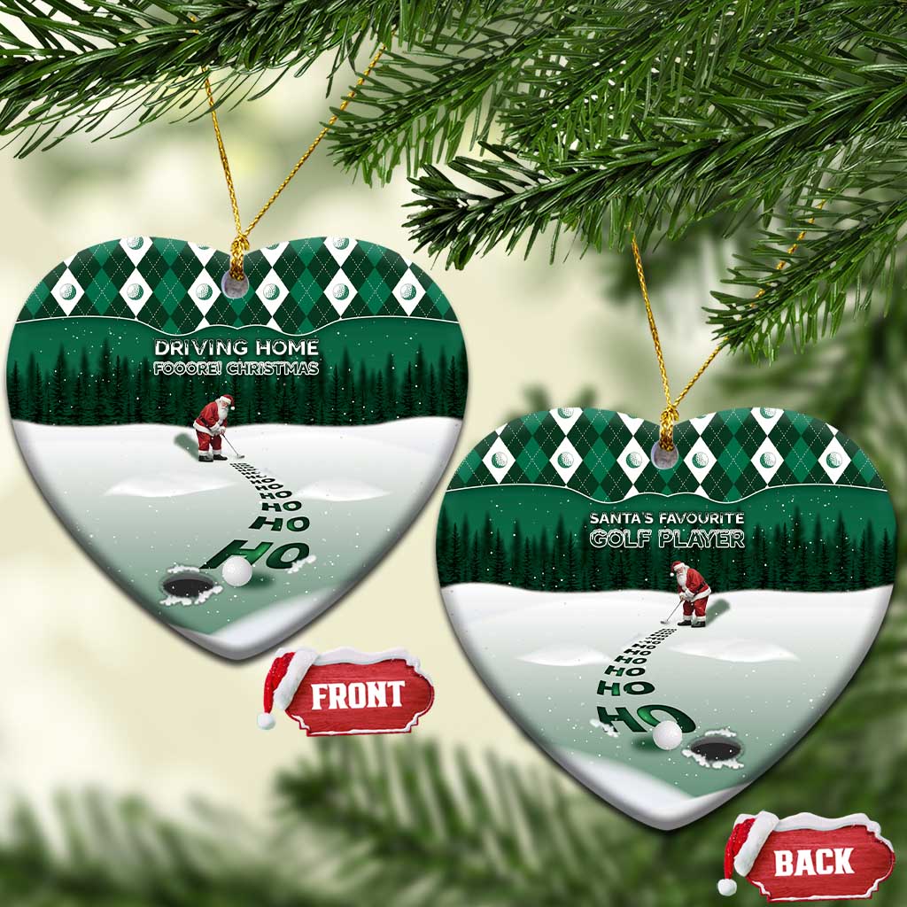 Golf Christmas Ceramic Ornament Driving Home Fooore Xmas - Wonder Print Shop