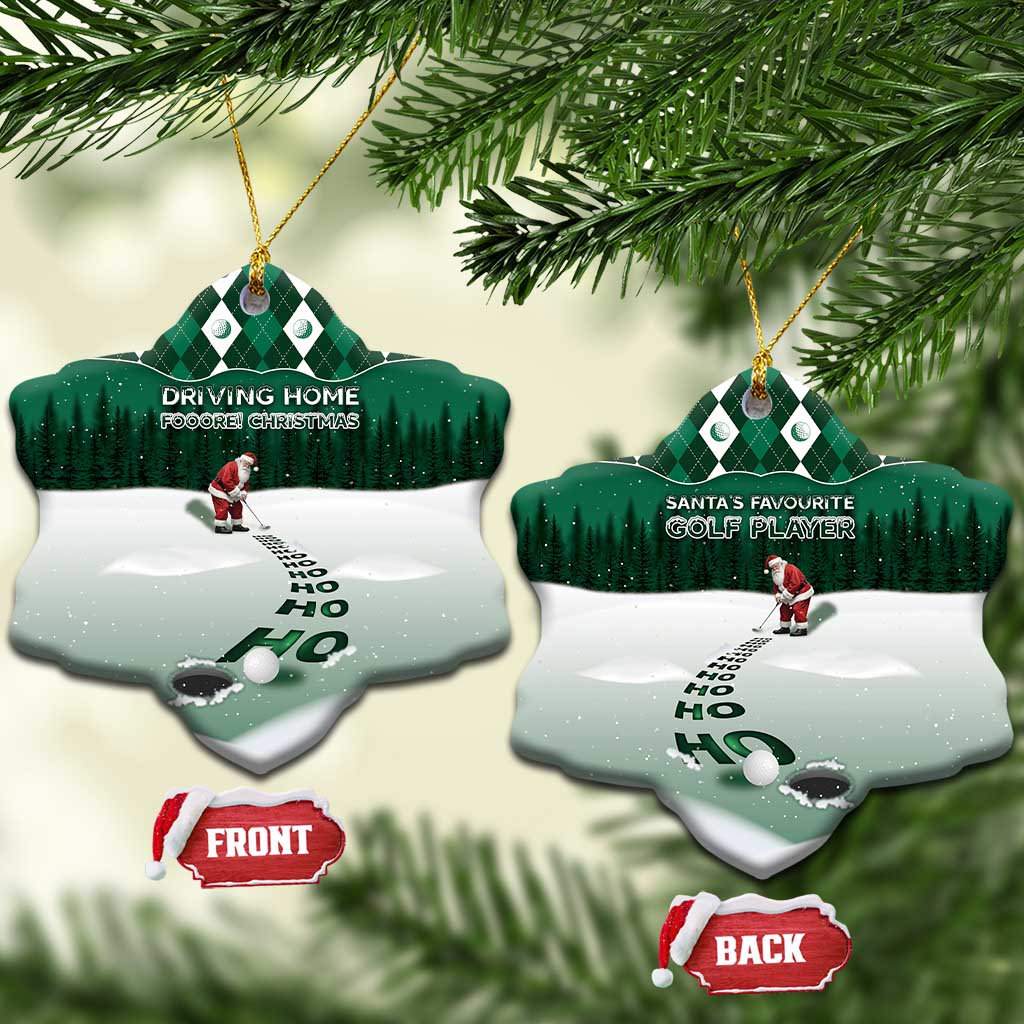Golf Christmas Ceramic Ornament Driving Home Fooore Xmas - Wonder Print Shop