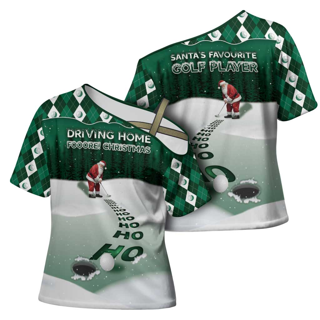 Golf Christmas Cross Shoulder Shirt Driving Home Fooore Xmas - Wonder Print Shop