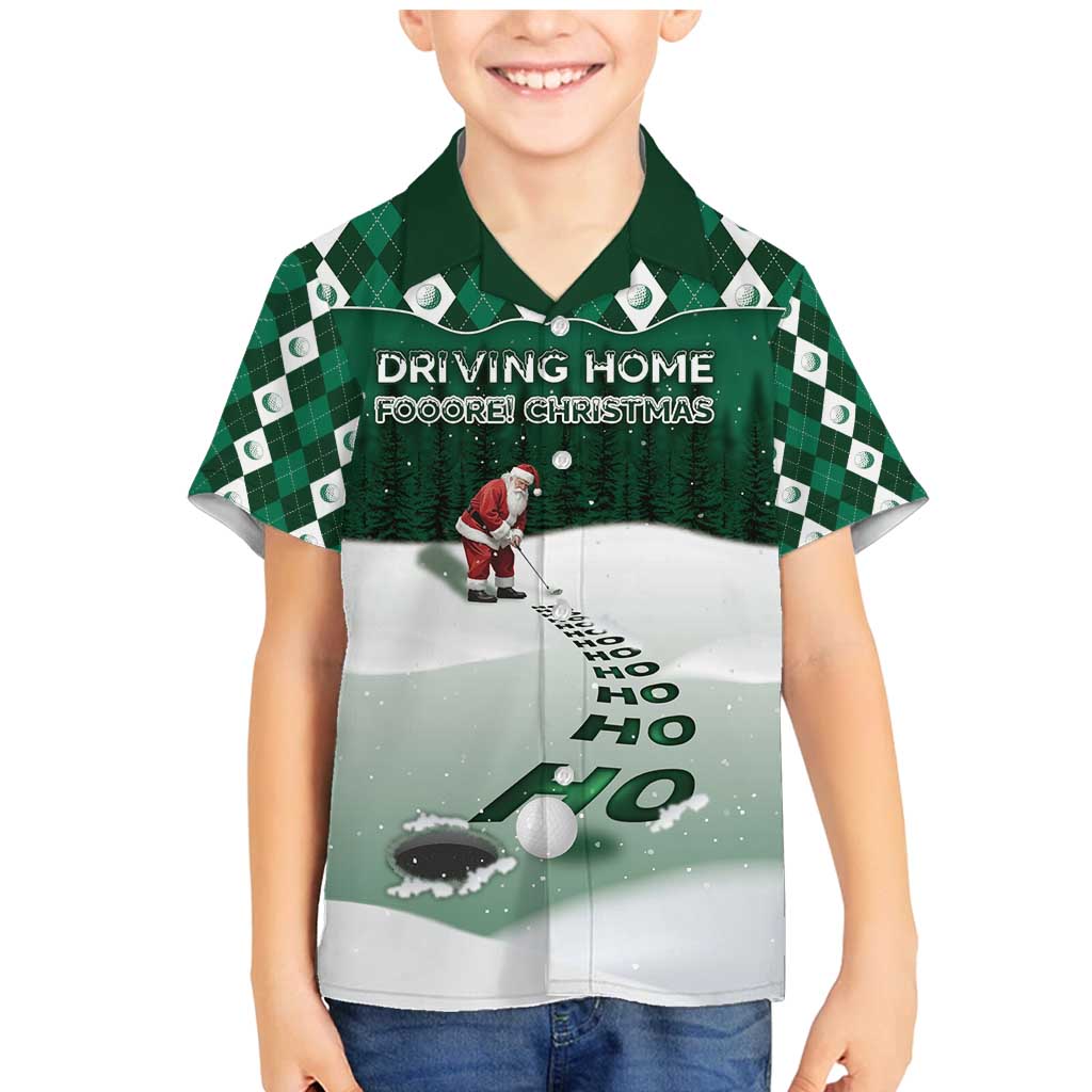 Golf Christmas Family Matching Mermaid Dress and Hawaiian Shirt Driving Home Fooore Xmas - Wonder Print Shop