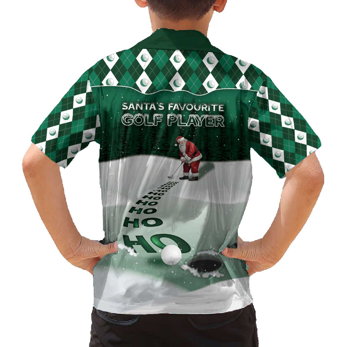 Golf Christmas Family Matching Off The Shoulder Long Sleeve Dress and Hawaiian Shirt Driving Home Fooore Xmas - Wonder Print Shop