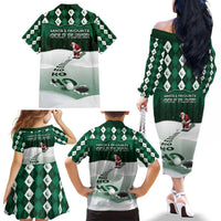 Golf Christmas Family Matching Off The Shoulder Long Sleeve Dress and Hawaiian Shirt Driving Home Fooore Xmas - Wonder Print Shop