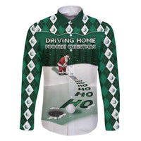 Golf Christmas Family Matching Off The Shoulder Long Sleeve Dress and Hawaiian Shirt Driving Home Fooore Xmas - Wonder Print Shop