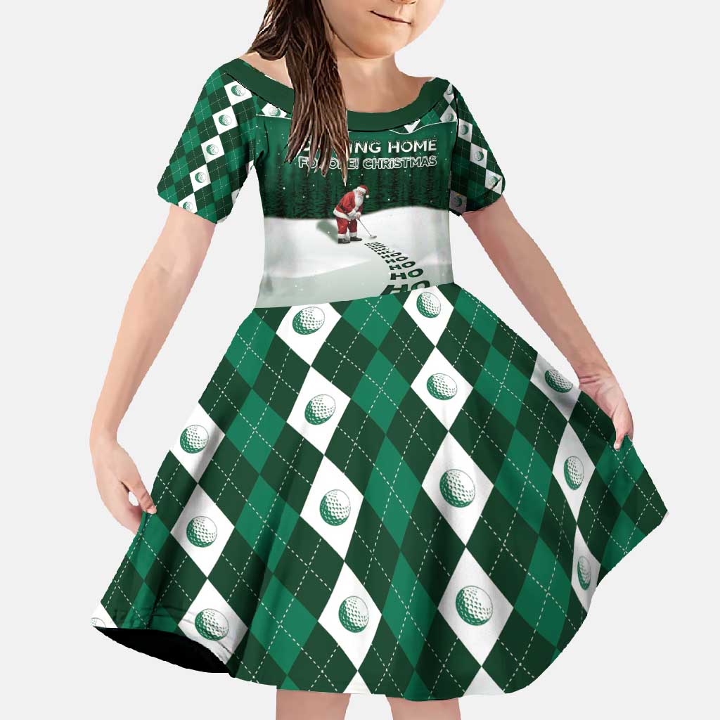 Golf Christmas Family Matching Off Shoulder Maxi Dress and Hawaiian Shirt Driving Home Fooore Xmas - Wonder Print Shop