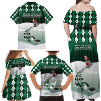 Golf Christmas Family Matching Off Shoulder Maxi Dress and Hawaiian Shirt Driving Home Fooore Xmas - Wonder Print Shop