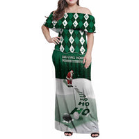 Golf Christmas Family Matching Off Shoulder Maxi Dress and Hawaiian Shirt Driving Home Fooore Xmas - Wonder Print Shop