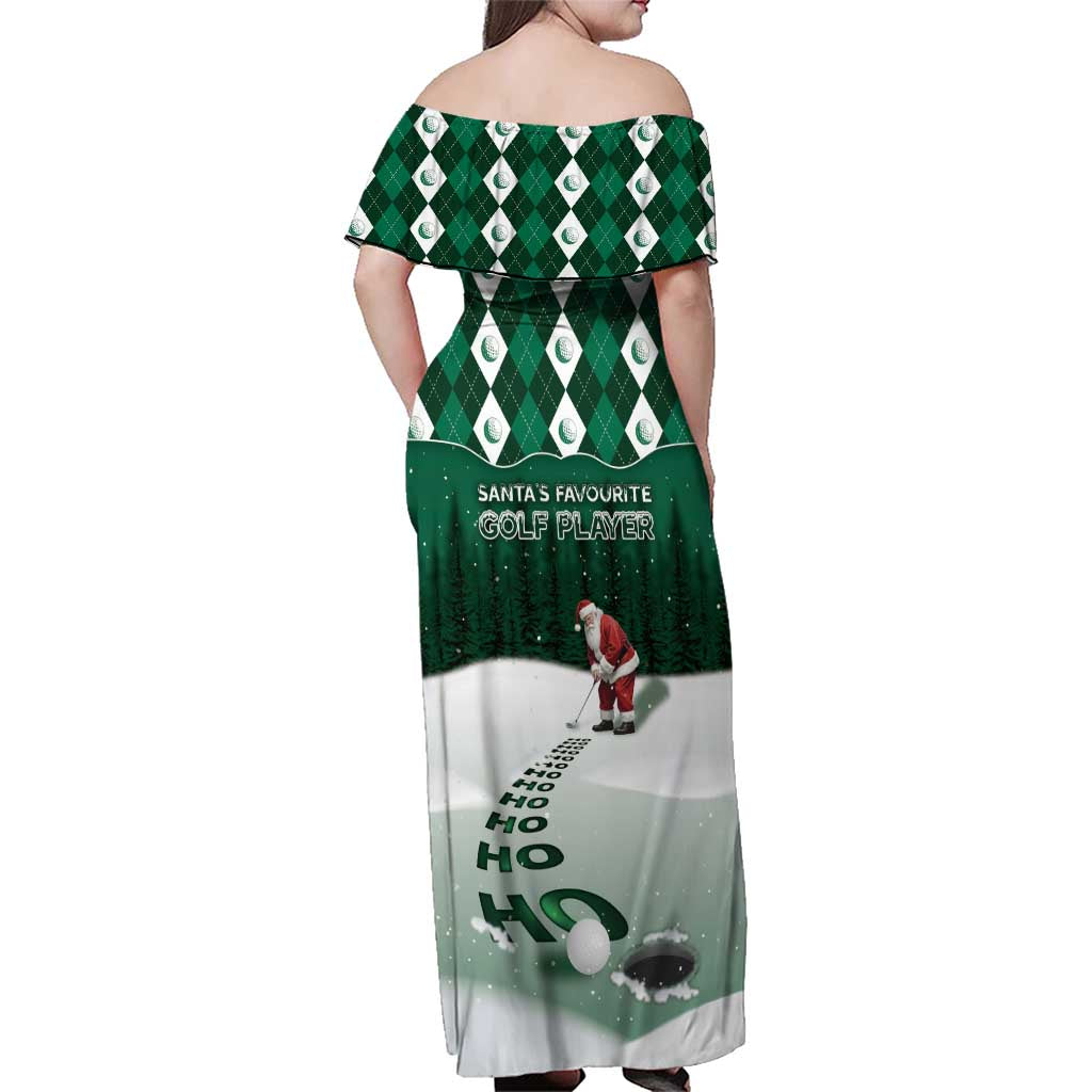 Golf Christmas Family Matching Off Shoulder Maxi Dress and Hawaiian Shirt Driving Home Fooore Xmas - Wonder Print Shop
