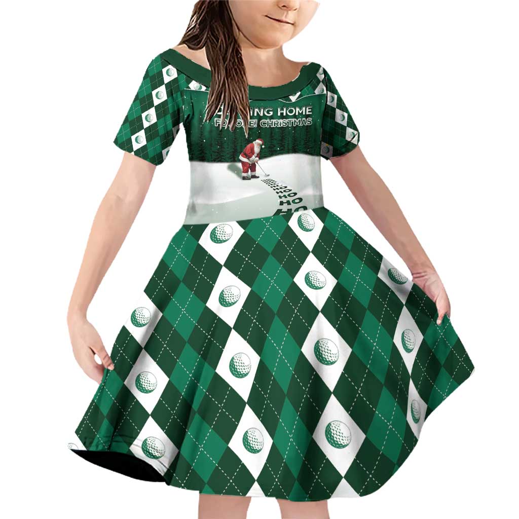 Golf Christmas Family Matching Off Shoulder Short Dress and Hawaiian Shirt Driving Home Fooore Xmas - Wonder Print Shop