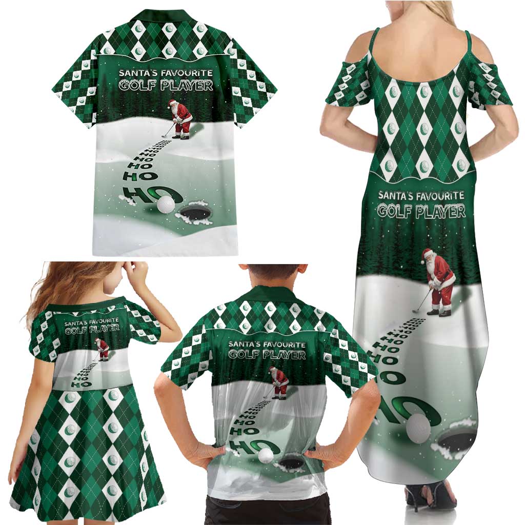 Golf Christmas Family Matching Summer Maxi Dress and Hawaiian Shirt Driving Home Fooore Xmas - Wonder Print Shop