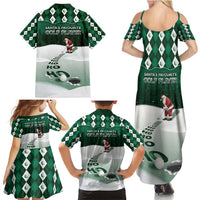 Golf Christmas Family Matching Summer Maxi Dress and Hawaiian Shirt Driving Home Fooore Xmas - Wonder Print Shop