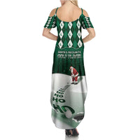 Golf Christmas Family Matching Summer Maxi Dress and Hawaiian Shirt Driving Home Fooore Xmas - Wonder Print Shop