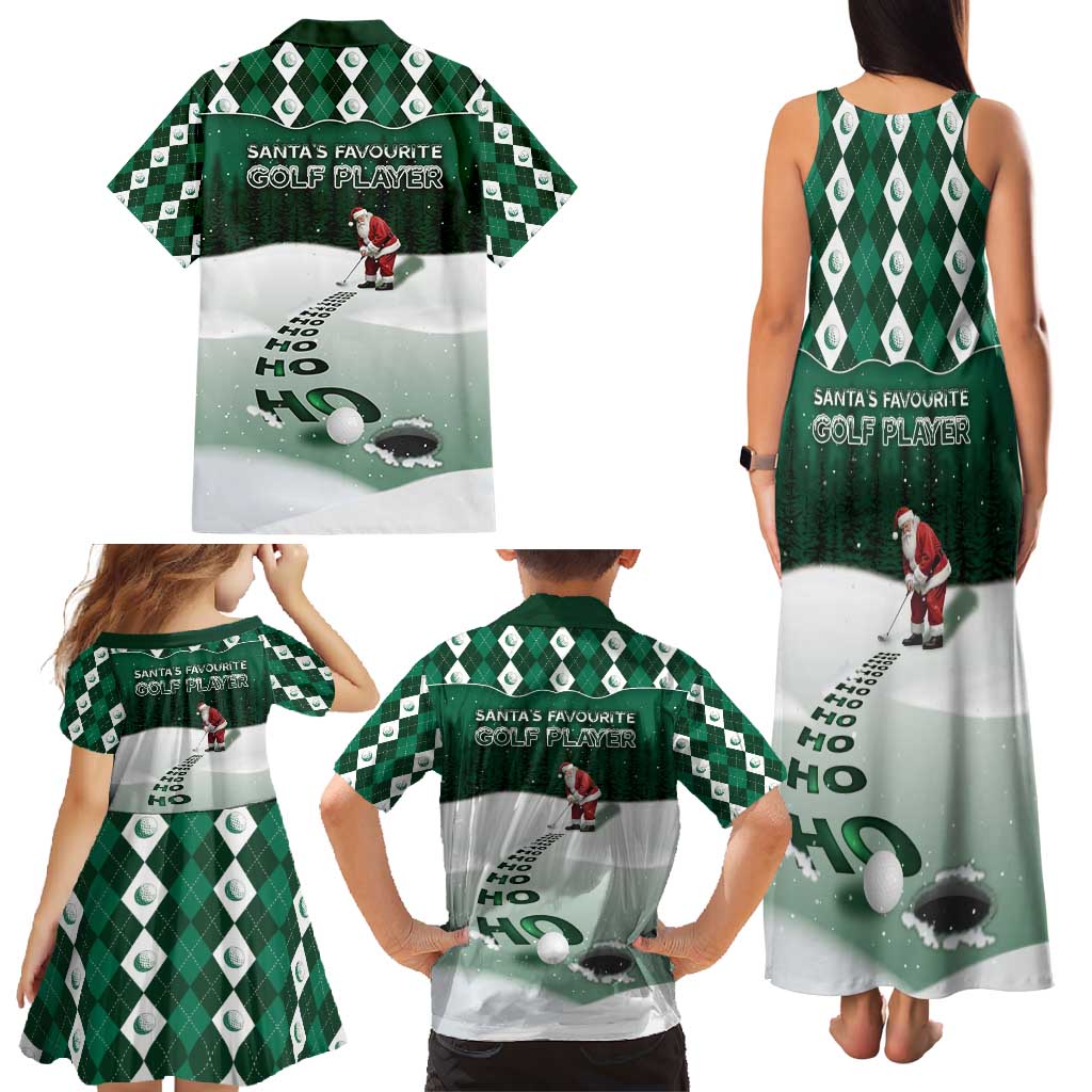 Golf Christmas Family Matching Tank Maxi Dress and Hawaiian Shirt Driving Home Fooore Xmas - Wonder Print Shop