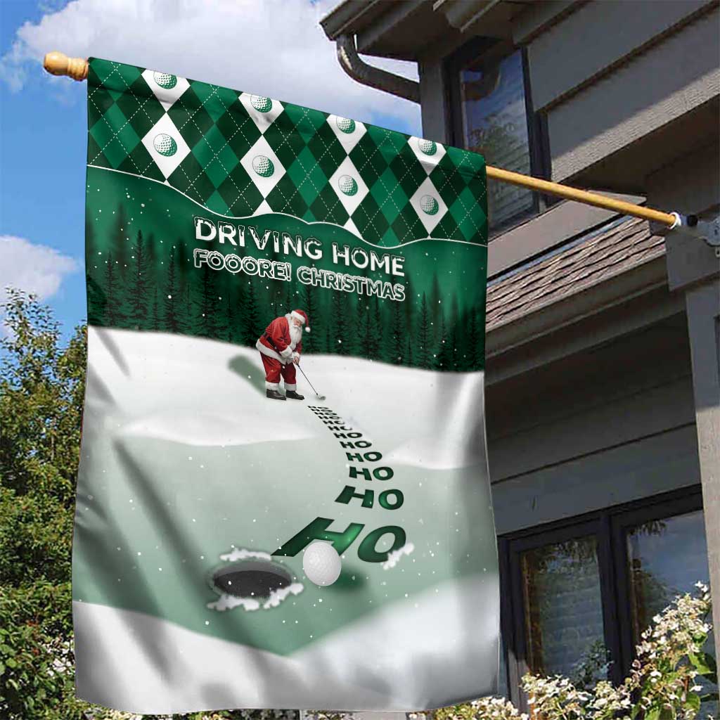 Golf Christmas Garden Flag Driving Home Fooore Xmas - Wonder Print Shop