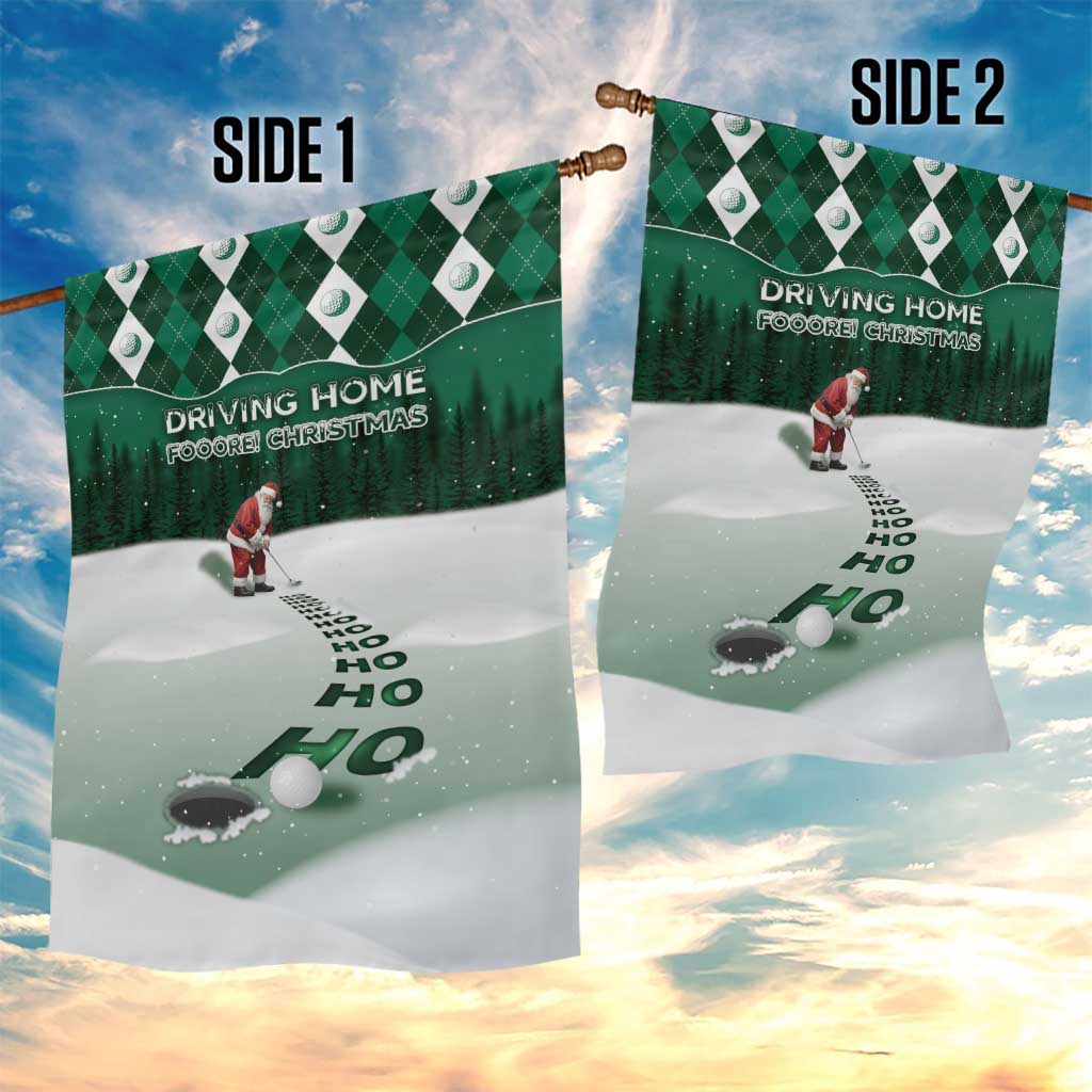 Golf Christmas Garden Flag Driving Home Fooore Xmas - Wonder Print Shop